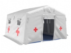 Inflatable emergency medical PVC tent
